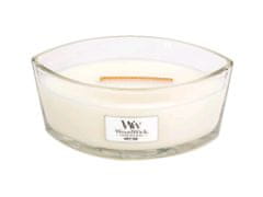 Woodwick Dišeča sveča z lesenim krakom Elipsa White Teak 453,6 g