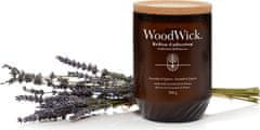 Woodwick Renew Sivka in cipresa 368 g