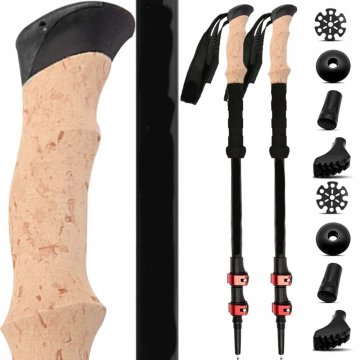 MG Nordic Walking treking palice 61-135 cm, črna