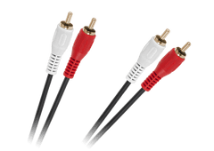LP kabel 2 x rca - 2 x rca 1,5 m črn 4 mm