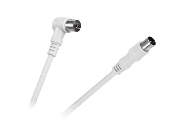 slomart Kabel TV - VIDEO, kotni/ravni, beli, 5m