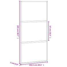 Vidaxl Drsna vrata črna 102,5x205 cm kaljeno steklo in aluminij