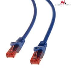 Maclean MCTV-303 N 47276 UTP cat6 kabel z vtičem za vtičnico 3 m, modri