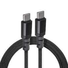 Maclean Kabel 2 x USB-C 15W Maclean, podpira QC 3.0, prenos podatkov, 3A, črn, dolžina 2 m, MCE494