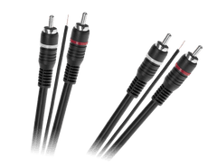 LP kabel 2 x rca - 2 x rca z nadzornim kablom