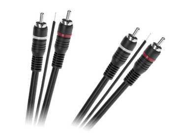 LP 2 x RCA na 2 x RCA kabel z nadzornim kablom