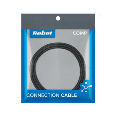 LP kabel usb - usb micro rebel 200 cm črn