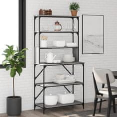 Vidaxl Stojalo za peko 6-nadstropno siva sonoma 90x40x180 cm inž. les