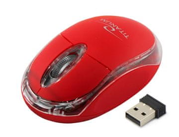 shumee ES509C CONDOR TITANUM BREZŽIČNA USB MIŠKA RDEČA