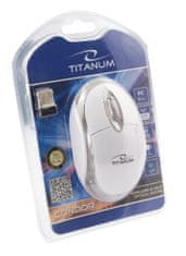 Titanum tm120w brezžična miška 2.4ghz 3d optična usb condor bela