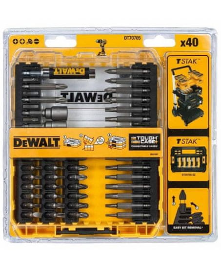 DeWalt 40 DEL. GARNITURA VIJAČNIH NASTAVKOV DT70705