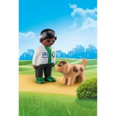 Playmobil Playset 1,2,3 Veterinary with Dog Playmobil 70407 (2 pcs)