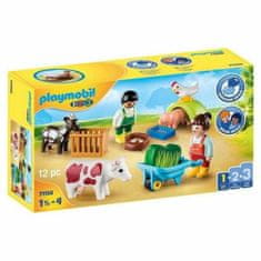 Playmobil Playset Playmobil 1.2.3 Fun in the Farm 71158 12 Kosi