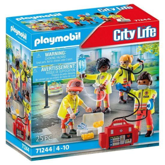 Playmobil Playset Playmobil 71244 City Life Rescue Team 25 Kosi