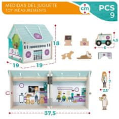Playset Woomax Veterinar 9 Kosi 4 kosov 19 x 18 x 19 cm
