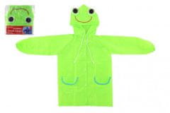 Teddies Otroški dežni plašč z žabico velikosti 110-120cm zelene barve v vrečki 23x25cm