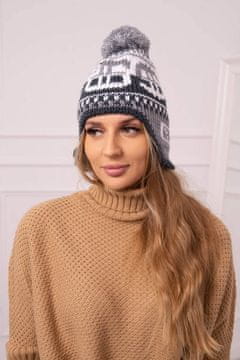 Kesi Ženska kapa Clath belo-grafitno