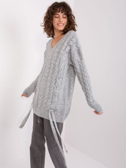 Badu Klasičen ženski pulover Maximbyi siva