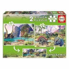 Educa Otroške puzzle Dino World Educa 200 Kosi (2 x 100 pcs)