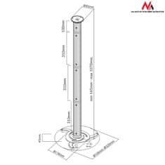 Maclean mc-517 s 23760 nosilec za projektor 80-980 mm 10 kg