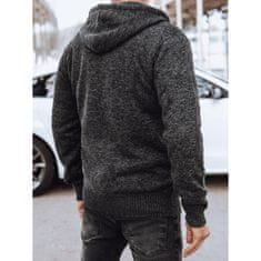 Dstreet Moški izolirani pulover WIR temno sive barve wx2155 L