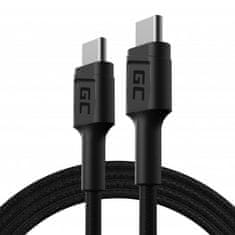 Green Cell kabel usb-c tip c zelena celica kabgc30 prenos moči 60w, qc 3.0, 1,2m