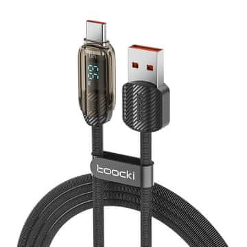 kabel usb za usb-c toocki, 1m, 66W (črn)