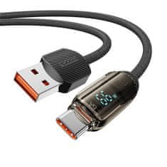 kabel usb za usb-c toocki, 1m, 66W (črn)