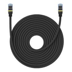 BASEUS cat7 pleteni omrežni kabel baseus ethernet rj45, 10gbps, 20m (črn)