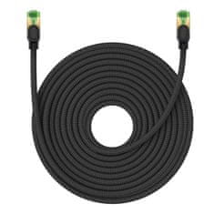 BASEUS cat8 pleteni omrežni kabel baseus ethernet rj45, 40gbps, 20m (črn)