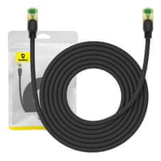 BASEUS cat8 pleteni omrežni kabel baseus ethernet rj45, 40gbps, 5m (črn)