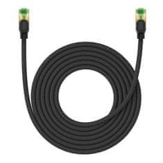 BASEUS cat8 pleteni omrežni kabel baseus ethernet rj45, 40gbps, 5m (črn)