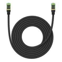 BASEUS cat8 pleteni omrežni kabel baseus ethernet rj45, 40gbps, 5m (črn)