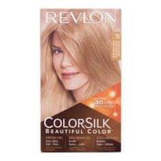 Revlon Colorsilk Beautiful Color Odtenek 70 medium ash blonde Set barva za lase Colorsilk Beautiful Color 59,1 ml + razvijalec barve 59,1 ml + balzam 11,8 ml + rokavice za ženske