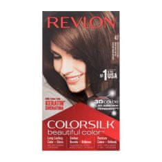 Revlon Colorsilk Beautiful Color Odtenek 47 medium rich brown Set barva za lase Colorsilk Beautiful Color 59,1 ml + razvijalec barve 59,1 ml + balzam 11,8 ml + rokavice za ženske