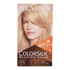Revlon Colorsilk Beautiful Color Odtenek 81 light blonde Set barva za lase Colorsilk Beautiful Color 59,1 ml + razvijalec barve 59,1 ml + balzam 11,8 ml + rokavice za ženske