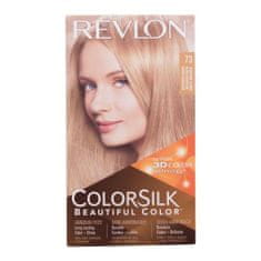 Revlon Colorsilk Beautiful Color Odtenek 73 champagne blonde Set barva za lase Colorsilk Beautiful Color 59,1 ml + razvijalec 59,1 ml + balzam za lase 11,8 ml + rokavice za ženske