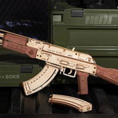 Robotime 3D lesena mehanska sestavljanka Napadalna puška AK-47