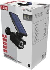 ENTAC solarna stenska svetilka, 4 W, s senzorjem in lažno kamero