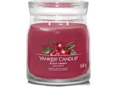 Yankee Candle Dišeča sveča Podpis v srednjem steklu Black Cherry 368g