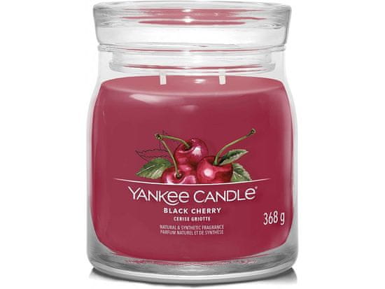 Yankee Candle Dišeča sveča Podpis v srednjem steklu Black Cherry 368g