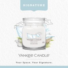 Yankee Candle Dišeča sveča Signature v srednjem steklu Clean Cotton 368g