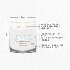 Yankee Candle Dišeča sveča Signature v srednjem steklu Clean Cotton 368g