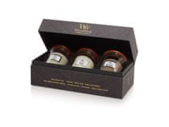 Woodwick Woody set 3x majhna dišeča sveča z lesenim krakom 3x 85 g