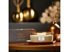 Woodwick Darilni komplet: Darilni paket: 1x dišeča sveča z lesenim krakom Ellipse Ship Fireside 453,6 g