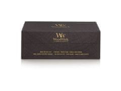 Woodwick Woody set 3x majhna dišeča sveča z lesenim krakom 3x 85 g