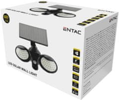 ENTAC solarna stenska svetilka, s senzorjem in dvojnim LED panelom, 10 W