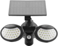 ENTAC solarna stenska svetilka, s senzorjem in dvojnim LED panelom, 10 W