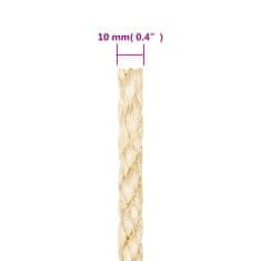Vidaxl Vrv iz 100 % sisala 10 mm 500 m