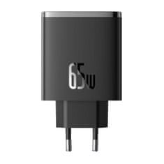 BASEUS omrežni polnilnik os-cube pro 2xusb-c + usb, 65w (črn)